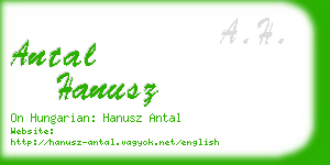 antal hanusz business card